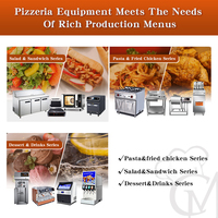 Ensemble complet d'équipement de restaurant de pizzeria commerciale, équipement de pizzeria, machine de fabrication de pizza, fo