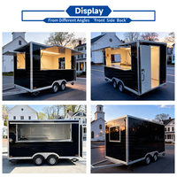 Food Truck Américain Moderne de Rue Doner Kebab Burger Tacos Poulet Frit Remorque Alimentaire avec Cuisine Complète