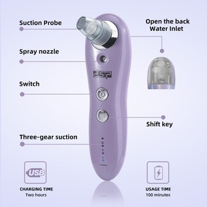 Removedor de Puntos Negros Eléctrico Recargable Dsp para Limpieza Facial de Poros, Uso Doméstico, Blanco y Morado - Product Image 5