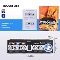 LDZS Factory Wholesale AK-300BT Mini Amplificateur Télécommande Transformateur Carré Carte de karaoké pour amplificateur BT