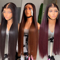 Perruques vietnamiennes lisses comme des baguettes, 100% cheveux humains, fournisseurs SDD, super double trame, cheveux bruts, prêtes à porter, pré-coupées, perruques en dentelle sans colle HD