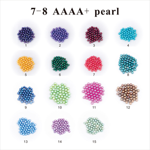 Perla Natural de agua dulce, <span class=keywords><strong>perlas</strong></span> cultivadas, <span class=keywords><strong>con</strong></span> 7-8mm, redonda, 4a + grado, regalos de cumpleaños artesanales, envasado al vacío - Product Image 4