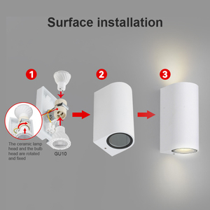 Lampade <span class=keywords><strong>da</strong></span> <span class=keywords><strong>parete</strong></span> moderne semplici impermeabili <span class=keywords><strong>da</strong></span> esterno GU10 in alluminio su e giù lampade <span class=keywords><strong>da</strong></span> <span class=keywords><strong>parete</strong></span> LED <span class=keywords><strong>faretti</strong></span> <span class=keywords><strong>da</strong></span> giardino a <span class=keywords><strong>parete</strong></span> - Product Image 5