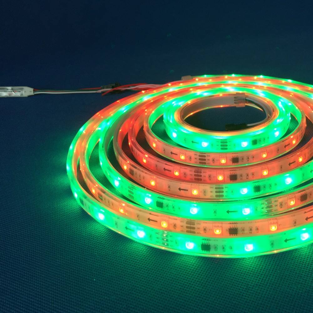Addressable 10 RGBIC 5050 WS2811 LED Strip Light Outdoor Waterproof for Indoor Living Room