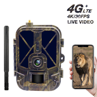 Caméras de surveillance de sentier 4G avec carte SIM 36MP, caméra de chasse en plein air, détection de mouvement PIR, sécurité sans fil, caméra de faune Tuya