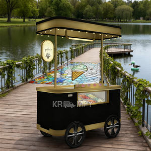 Vitrine réfrigérée italienne commerciale 2025 pour chariot de crème glacée et gelato avec congélateur - Product Image 1