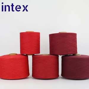 Fil à tricoter turc mélangé recyclé rouge 50/50P/<span class=keywords><strong>C</strong></span> haute ténacité pour chaussettes, hamacs, serviettes et tissage - Product Image 1