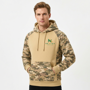 Sudadera con Capucha de Felpa de Primera Calidad para Hombre, con Mangas Raglán y Bolsillo Tipo Canguro, 350g - Product Image 1