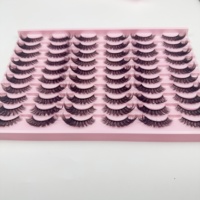 Paquete de 30 Pares de Pestañas Postizas Esponjosas al por Mayor, Pestañas de Ojo de Gato, Pestañas Rusas en Tira, Pestañas Veganas, Pestañas de Visón Sintético