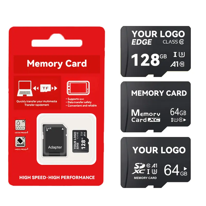 Preço de atacado 32GB 64GB 128GB Cartão Tf Sd Atacado 512 GB Cartão de Memória 128 MB a 512 GB Cartão TF