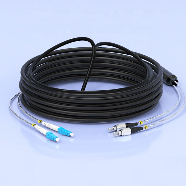 LC-FC Waterproof Pdlc Dlc CPRI Armored LSZH Jacket Fiber Patch Cord Custom Length 4g 5g Base Station 7mm Ftta Cable