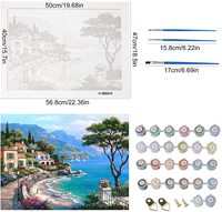 Home Decor DIY Digital Kids Digital 24 Couleurs Peintures Acryliques 40*50cm peinture par numéros kits peinture à l'huile
