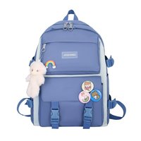 Sac d'école en Nylon de haute qualité pour fille, ensemble de sac à dos d'école imperméable de voyage