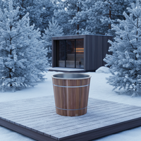 Baignoire à glace en acier inoxydable pour fitness en plein air et récupération sportive, douche froide nettoyante
