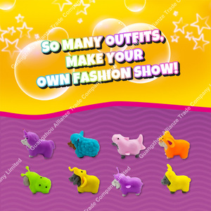 Juguete elástico antiestrés, juguete de simulación, lindo tiburón, unicornio, elefante, ropa de animales, disfraz de fiesta, juguete de apretar de perro Kawaii - Product Image 3