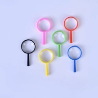 Loupes miniatures pour enfants, 28 mm, en plastique coloré, petites loupes de lecture en acrylique