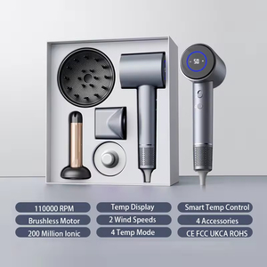 Secador de Pelo Iónico de Alta Velocidad con Motor BLDC sin Aspas, Montado en la Pared, para el Hogar, con Iones Negativos y Turbo - Product Image 1