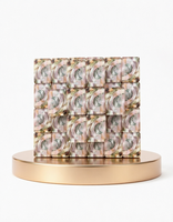 Jeu de tuiles de mahjong américain à 4 couches en nacre scintillante, 160 pièces, en acrylique gravé de qualité supérieure, motif floral de dragon, mahjong américain de luxe