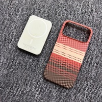 Coques de téléphone PC ultra-fines en gros pour iPhone 17 13 14 15 16 Pro Max, motif fibre, sans cadre, avec chargement magnétique sans fil