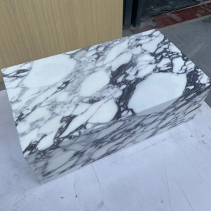<span class=keywords><strong>Table</strong></span> basse carrée moderne de style nordique en verre et fer forgé avec plateau en marbre pour café ou décoration de salon - Product Image 2