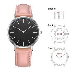 <span class=keywords><strong>Montre</strong></span> à quartz <span class=keywords><strong>tendance</strong></span> unisexe pour homme et <span class=keywords><strong>femme</strong></span>, bracelet en cuir simple, Relogio Masculino, logo personnalisé, mode, ultra fine, minimaliste - Product Image 2