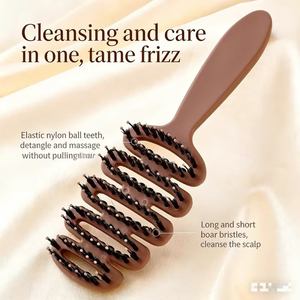 Nuevo Diseño <span class=keywords><strong>Cepillo</strong></span> de <span class=keywords><strong>Pelo</strong></span> de Nylon de Alta Calidad con Cepillado Hueco para Cabello Mojado y Seco, Cabello <span class=keywords><strong>Rizado</strong></span>, <span class=keywords><strong>Cepillo</strong></span> Masajeador de Venta Caliente - Product Image 1