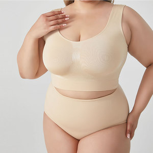 아늑한 데일리 웨어 브라 심리스 브라렛 파자마 가슴 패드 던지기 무선 플러스 사이즈 브라 도매 - Product Image 3