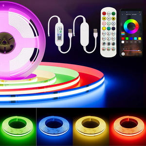 Bande lumineuse LED RGB COB, corps en cuivre, étanche IP66, CRI 90-98, rétroéclairage TV, éclairage DIY pour la maison, contrôle par télécommande/application - Product Image 1