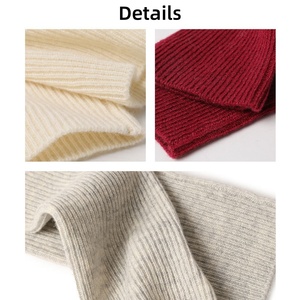 Gants sans doigts de luxe pour le cyclisme d'hiver, en cachemire thermique éco-responsable, à écran tactile, jacquard, design personnalisé pour femmes - Product Image 2