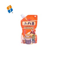 Feiao Pack Sachet Doypack en plastique souple avec bec verseur, en feuille d'aluminium brillante, imprimé personnalisé, pour emballage de beurre de cacahuète et sauces