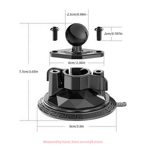Actualizado Heavy Duty Twist Lock 25mm Ball Rotating Dashboard Mount RAM Phone Holder Base de doble ventosa triple - Product Image 2