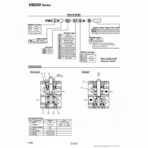 Valve mécanique pneumatique SMC VM220-02-34BA pièces pneumatiques - Product Image 1