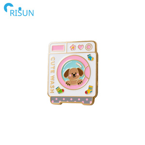 Vente en gros d'épinglette de machine à laver en émail animal de dessin animé logo personnalisé chat chien lapin insigne de machine à laver broche en émail - Product Image 6