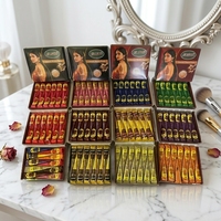 Crème de tatouage au henné de qualité supérieure de Henan avec pochoir noir réutilisable et 6 pigments colorés pour la décoration corporelle de fête