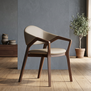 Luxury Teak Wood Midcentury Modern <b>Dining</b> <b>Armchair</b> with Backrest Upholstered for Restaurant Hotel Use Indonesia Manufacturer - Product Image 2