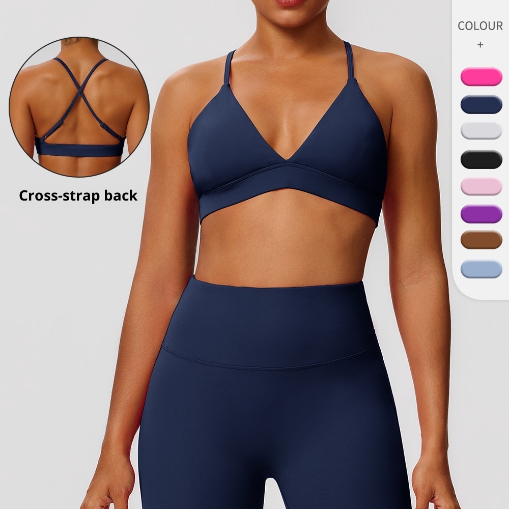 Women's High Support Crisscross Strap Yoga Bra Spandex/Nylon Quick Dry Moisture Wicking Plus Size Available Fitness Training