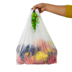 Sac de courses écologique, biodégradable, compostable et réutilisable en forme de T-shirt, sac poubelle - Product Image 4