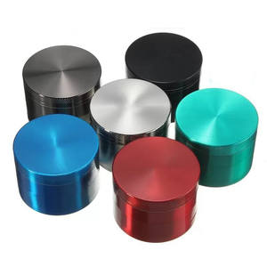 Listo para enviar Alta calidad 50mm Con 4 piezas Molinillos Popular Impresión UV completa Mezcla <span class=keywords><strong>Tabaco</strong></span> Fumar Zinc Molinillo - Product Image 1