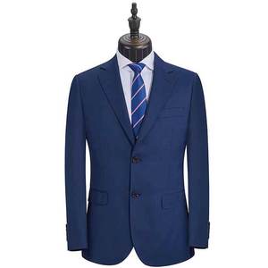 Costume sur mesure MTM de haute qualité, 50% <span class=keywords><strong>laine</strong></span>, formel, business, grande taille, 2 pièces, pantalon et veste, coupe ajustée, pour hommes - Product Image 2