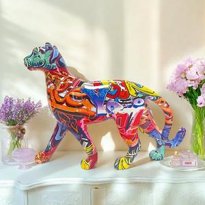 Décorations de luxe légères, style léopard, pour salon, bureau, cave à vin, décorations haut de gamme, artisanat en résine - Product Image 4