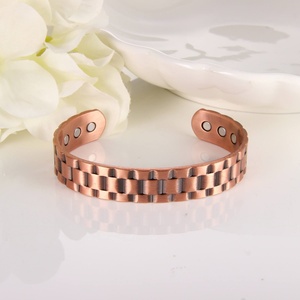 Unisex <b>Copper</b> Magnetic Adjustable Solid Magnets Arthritis Pain Relief Vintage Classic Geometric Cuff Bangle <b>Bracelet</b> Fashionable - Product Image 2