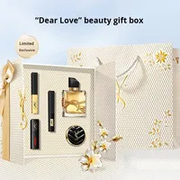 Coffret Cadeau Maquillage Motif Floral Love Beauty – Ensemble Cinq Pièces Rendu Couleur Exceptionnel pour Anniversaire, Saint-Valentin – Idéal pour Meilleure Amie, Petite Amie