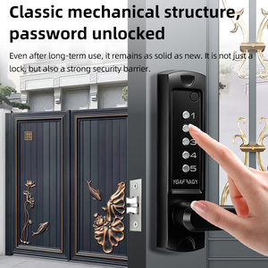 YAGU Code Upgrade 5-digit Single-sided Key Combination Keyboard Smart Keyless Entry <strong>Door</strong> Lock Mechanical Key Single <strong>Door</strong> - Product Image 2