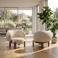 Fauteuil modulaire de salon en cuir PU beige de style nordique moderne, rembourré en éponge, pour la maison, le bureau, l'appartement et l'hôtel