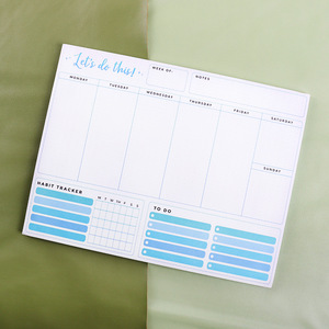 Planificador semanal de impresión en papel creativo para hacer lista cuaderno personalizado Bloc de notas diario Agenda - Product Image 5