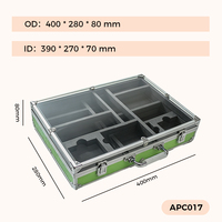 Boîte à outils professionnelle en alliage d'aluminium transparente pour la gestion d'outils, avec logo personnalisé et dimensions sur mesure