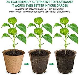 Pots à noix pour réfrigérateur, plateau d'semis <span class=keywords><strong>de</strong></span> jardin 100% écologique biodégradables, 102 paquets avec étiquette pour plantes - Product Image 4