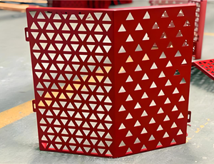 Panneau de verre perforé en aluminium moderne pour villa Mur-rideau <span class=keywords><strong>extérieur</strong></span> Poinçonnage de placage de façade en aluminium <span class=keywords><strong>Architecte</strong></span> - Product Image 1