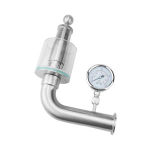 Válvula de escapamento de aço inoxidável, sanitário ss304 316l, medidor de pressão de escape - Product Image 2