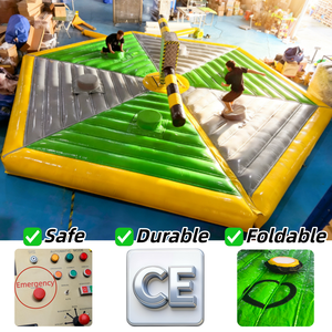 Grand jeu <span class=keywords><strong>gonflable</strong></span> de plein air pour divertissement, en promotion : Jeu <span class=keywords><strong>gonflable</strong></span> Wipeout, idéal pour les événements de carnaval - Product Image 1